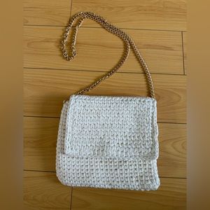 Handwoven white bag -never worn